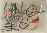Heiteres Linienspiel by Fritz Winter, 1956, mixed media, sold Mar 2019