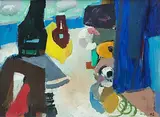 Strandstillleben by Willi Ulfig, 1962, oil on board, offered Mar 2019