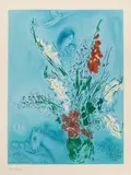 Les Glaïeuls by Marc Chagall, 1965, color lithograph, offered Mar 2019