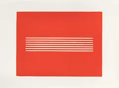 Ohne Titel by Donald Judd, 1962, woodcut, sold Mar 2019