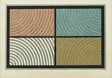 Arcs From Four Corners by Sol LeWitt, 1986, color woodcut, sold Mar 2019