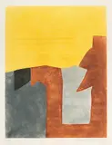Composition grise, brune et jaune by Serge Poliakoff, 1962, color aquatint, sold Mar 2019