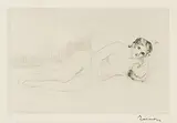 Femme nue couchée (tournée à droite), 1er planche by Pierre-Auguste Renoir, 1906, etching, sold Mar 2019