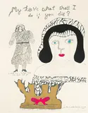 My Love what shall I do if you die? by Niki de Saint Phalle, color screenprint, sold Mar 2019