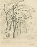 Wald by Max Slevogt, pencil, sold Mar 2019