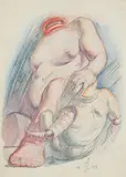 Ohne Titel by Franciszek Starowieyski, 1983, watercolor, sold Mar 2019