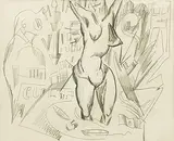 wohl Akt by Kyril Mikhailovich Zdanevich, pencil, offered Mar 2019