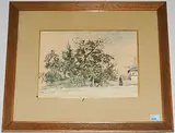 Bäume vor dem Haus by Johan Jongkind, watercolor, offered Mar 2019