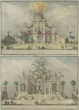 Pozzi, Giuseppe (1723 Rom 1765) Chinèa-Fest in Rom by Giuseppe Vasi, engraving, sold Mar 2019
