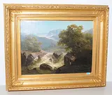 Wanderer am wilden Bach by Louis Derickx, oil on canvas, offered Mar 2019