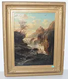 Landschaft mit Wasserfall by Frankreich, 1.Hälfte 19.Jh., oil on canvas, offered Mar 2019