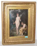 Diana und Gehilfin by Émile-Louis Foubert, oil on panel, sold Mar 2019