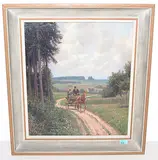Landschaft mit Kutsche by Paul Hey, oil on canvas, offered Mar 2019