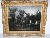 zugeschrieben Vieherde in lichtem Eichenwald by André Jolivard, oil on canvas, offered Mar 2019