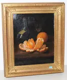 Stilleben mit Orangen und Flasche by Élie Laurent, oil on canvas, sold Mar 2019