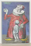 The old clown by Emmanuel Levy, oil, offered Mar 2019