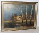 Gewitterlandschaft mit Birken by Carl Müller-Tenckhoff, 1913, oil on canvas, sold Mar 2019