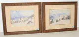 St. Moritz im Winter by Rudolf Kargl, watercolor, sold Mar 2019
