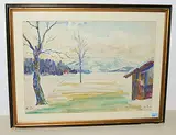 Am Knappenberg-Rax by Anton Peschka, 1932, watercolor, sold Mar 2019