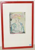 Frauenportrait by Antonio Santacroce, monotype, offered Mar 2019
