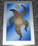 Figur by Victor Vasarely, color screenprint, sold Mar 2019