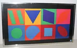 Ohne Titel by Victor Vasarely, color screenprint, sold Mar 2019