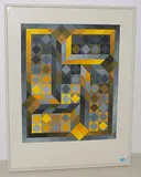 Ohne Titel by Victor Vasarely, color screenprint, sold Mar 2019