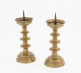 Spätgotisch, 16.Jh by 1 Paar Scheibenleuchter, bronze, sold Mar 2019