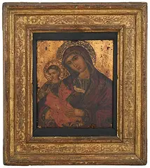 Greco-venezianisch, 18.Jh., mit Ergänzungen by Gottesmutter Hodegetria, tempera, sold Mar 2019