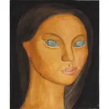 Portrait of a Young Woman by Carlos Orozco Romero, circa 1940, watercolor, sold May 2023