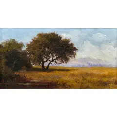 Untitled by Annie Harmon, oil on board, sold May 2023