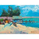 Untitled by Pamela Glover, oil on canvas, sold May 2023