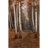 Autumn Trees by Oldrich Oscar Farsky, oil on canvas board, sold Jun 2023