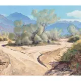 Smoke Trees by Robert Clunie, oil on masonite, sold Jun 2023