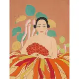 Untitled by Paul Jacoulet, woodcut in colors, sold Jun 2023