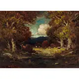 Autumn Landscape by Alexis Matthew Podchernikoff, oil on board, sold Jun 2023