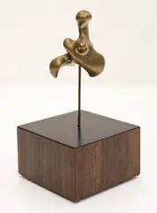 Untitled by Eli Karpel, Bronze Sculpture 7''x3.5''. Biomorphic form, sold Jul 2024