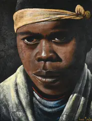 Inkwenkwe by Velaphi (George) Mzimba, acrylic on canvas, sold Mar 2025