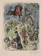 Entre Printemps et Été by Marc Chagall, lithograph, sold Mar 2025