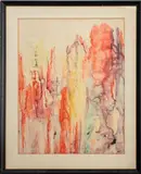 Untitled (Abstract Composition) by Maese Calvo, Watercolor on Paper, sold Nov 2024