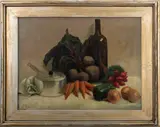Still Life Scene by L. Berthold, Oil on Canvas, sold Dec 2024