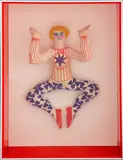 Fantasy Clown" Wall Sculpture by Lenore Davis, 1974, Mixed media, sold Dec 2024