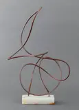 Modern Abstract Patinated Copper Sculpture by Joan Hyde Shapiro, Mixed Media, sold Dec 2024