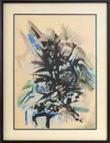 Untitled (Abstract Composition) by Vladimir Yosl Bergner, 1961, Watercolor on Paper, sold Dec 2024