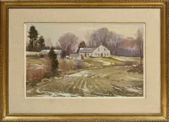 Untitled by Bernard Corey, oil artist’s board, sold Sep 2020