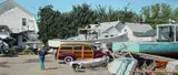 Untitled by William B Hoyt, oil on canvas of boat yard, sold Sep 2020