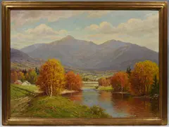 Untitled by William Frederick Paskell, oil White Mountains, sold Sep 2020