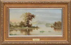 Untitled by William Merritt Post, oil on paper board, sold Sep 2020