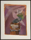 Untitled by Naftali Bezem, mixed media on Tibetan paper, sold Sep 2020