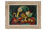 Preview: Roslin Square by Irwin Touster, oil on canvas, offered Mar 2023